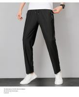 Pantalones De Seda Para Hombre De Verano Talla Grande 7XL Algodón Elástico Moda Casual Estilo Deportivo Con Bolsillos Cintura Media - details 4