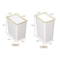 Basurero Automático De Lujo 12/15L Con Tapa Y Recipiente Grande Para Cocina Dormitorio Baño Ecológico Y Resistente Al Agua - details 6