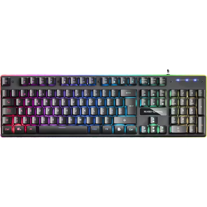 Mars gaming mk320pt teclado usb portugués negro - 1