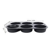 Molde Para Panecillos De Hamburguesa De 6 Cavidades Plegable Resistente Al Calor De -40℉ a +446℉ Molde Reutilizable Para La Cocina - details 6