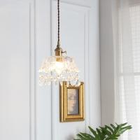 Lámpara Colgante De Cristal Retro Francés En Metal Para Dormitorio Y Pasillo Luces De Pasillo Y Aisles Lámpara De Noche De Lujo Con Cristal Brilloso - details 0