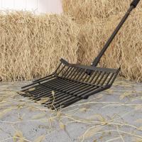 vidaXL Cabezal de horquilla de rastrillo con 14 púas de acero negro - details 0