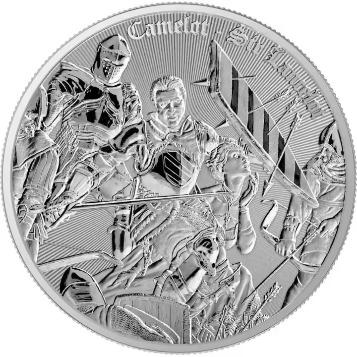 SIR LANCELOT Camelot Special Edition 1 Oz Moneda Plata 2 $ Niue 2024 - 1