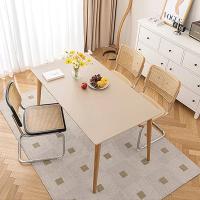 Mantel De PU Negro Impermeable Y Antiaceite Para 6 Sillas Estilo Moderno Para Sala De Estar Y Café Tapete De Mesa Sólido Resistente Al Polvo - details 17