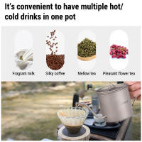 Cafetera De Inoxidable 400ml Lanzadera Para Café Mini Tetera Para Camping Y Viajes Con Mangue De Patuca Apto Para Estufa - details 1