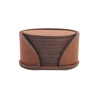 10pcs Coasters Redondos De Tapete Para Mesa De Comedor Protector Antigolpes Resistente Al Calor Para Taza De Té Y Café Accesorios De Cocina Modernos Fabricados En Tela Ecológicos - details 5