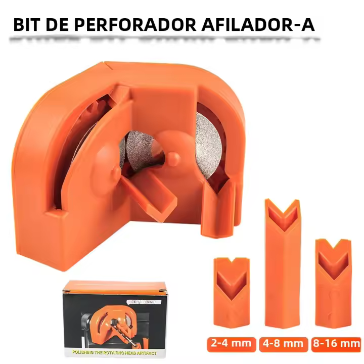 Afilador De Brocas Eléctrico 2-16mm Con Diamante Herramientas De Polvo Doble Lado Para Hogar Mini Grinder ABS Orange - 1