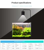 Lámpara LED Para Acuario Planta Acuática Luz Completa De Crecimiento De Plantas 12W/18W Clip Sobre Tanque Aluminio Negro - details 6