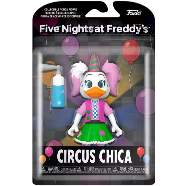 Figura Action Five Nights At Freddys Circus Chica 12,5Cm-Figura de Vinilo Coleccionable - Idea de Regalo- Mercancia Oficial - Juguetes para Niños y Adultos - Movies Fans - Muñeco para Coleccionistas y Exposición - 1