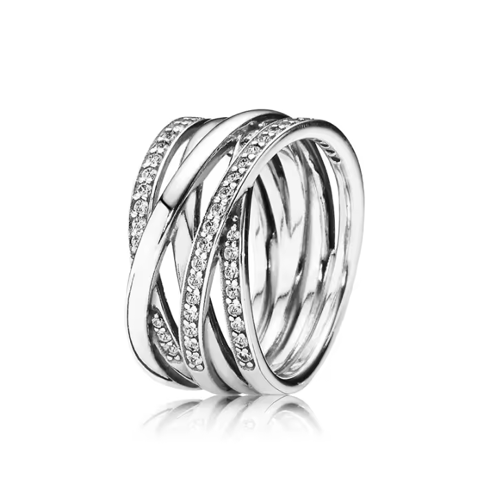 Pandora - Anillo de Línea brillantes y pulidas-Plata de Ley - 1