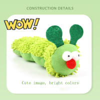 Juguete De Gato De Peluche Interactivo Para Aliviar La Aburrición Resistente Al Mordisco Y Al Rasguño Juguete Animal Verde Para Mascotas - details 1