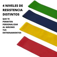 FIURI Gomas elásticas fitness, Set 4 Mini bandas elásticas musculación antideslizantes | Mejor Precio | Yoga, Pilates... - details 3