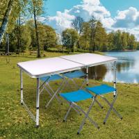STARLEY-Mesa Plegable Regulable En Altura Con 4 Taburetes Aktive, 120 x 60 x 55/62/70 cm, - details 3
