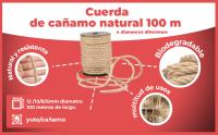 Banner - Cuerda de cañamo natural 100 m