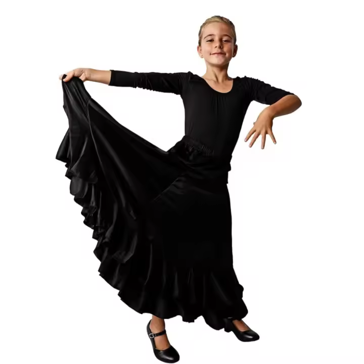 Falda de Flamenco con Dos Volantes para niña. Tallas y Colores a Elegir. - 1