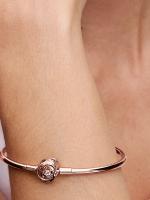 Pandora Moments - Baño de Gold Rose de 14 K Pandora - Brazalete with Cierres circular - details 0