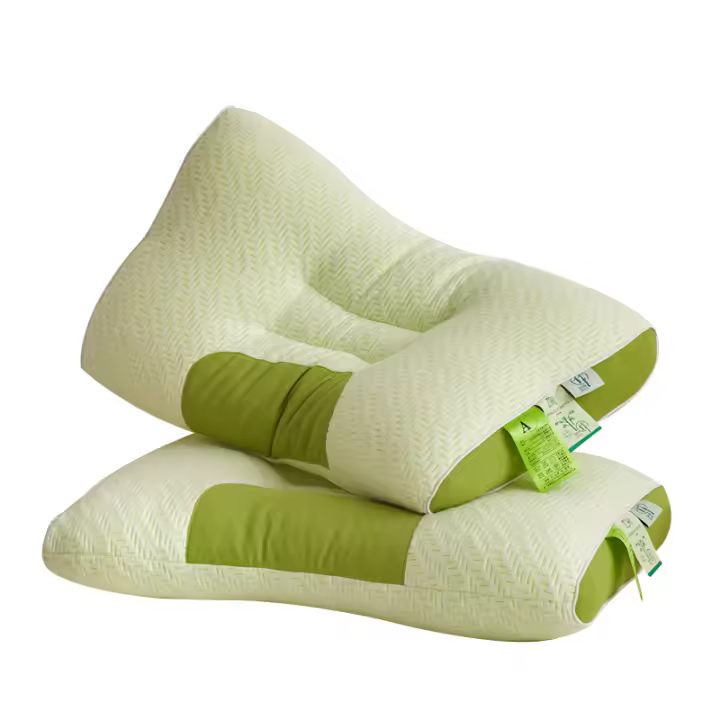 Nuevo tipo A cuello almohada de punto de algodón transpirable SPA masaje no-colapso núcleo de la almohada - 1