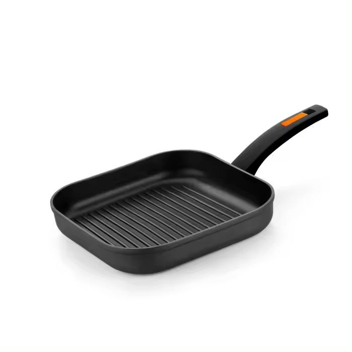 ASADOR GRILL CON RAYAS MONIX FUEGO DE 28 CM APTO PARA INDUCCIÓN - 1