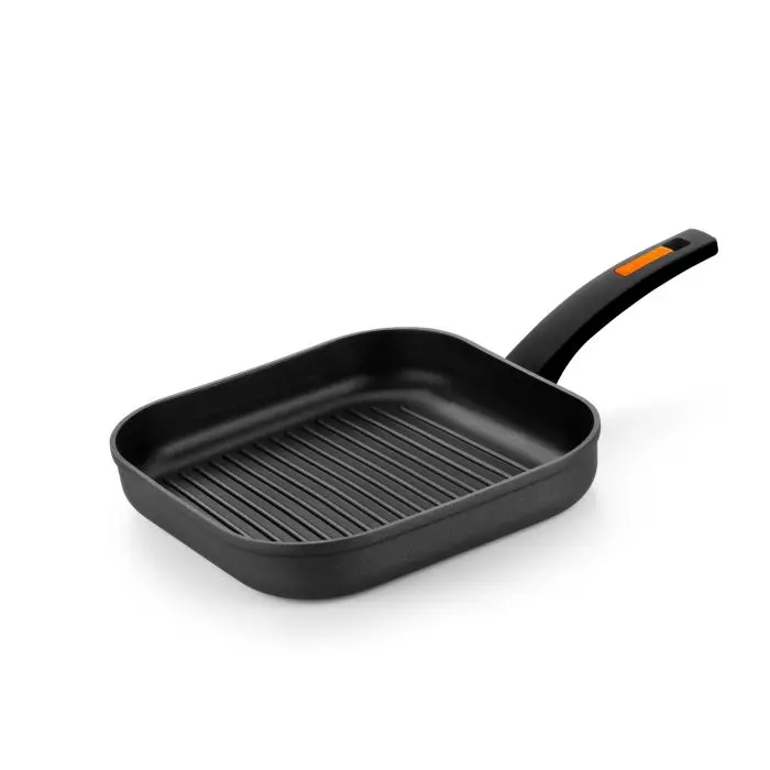 ASADOR GRILL CON RAYAS MONIX FUEGO DE 28 CM APTO PARA INDUCCIÓN - 1