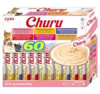 INABA Churu Box - Premios para Gatos - Snacks Saludables a Base de Atún, Varios Sabores - Textura Cremosa - Sin Cereales, Conservantes, Colorantes - 60x14g - details 1