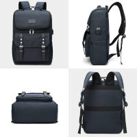 Mochipa vintage mochara portáril de viaje mochara con Puerto de carga USB para Mujeres y helbres mochila Universitario para portáthil de 15 pulgadas Negro - details 2