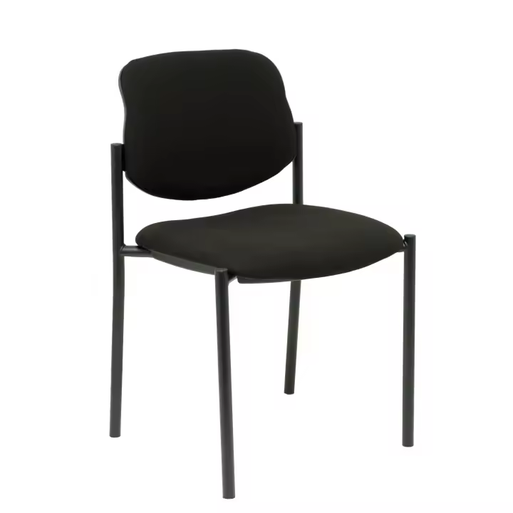 Piqueras Y Crespo Silla Fija Villalgordo Bali Negro Chasis Negro - Elegante Diseño - 1