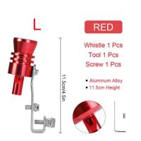 Silbato De Sonido Turbo Rojo Negro Para Vehículo Universal Simulador De Sonido De Escape Tamaño S M L XL Adaptador De Tubo De Escape Para Coche - details 11