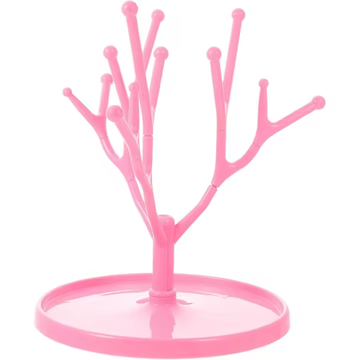 Baby Bottle Holder Plastic Stand Jewelry Stand Plastic Cup Holder Drinking Bottle Drainer Jewelry Tree Plastic Drying Rack Bottle Drying Holder - 1