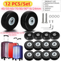 Ruedas De Equipaje Silenciosas Para Reparación Y Reemplazo De Maletas Partes De Suitcase Con Ejes De Diámetro 40/45/50/60/70/90mm Negro Material De Goma Y Metal - details 11