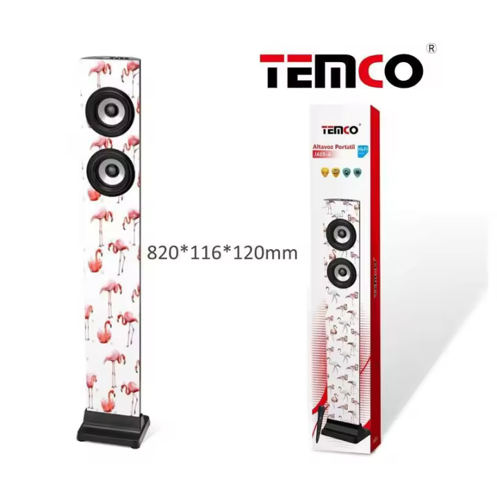 Torre Altavoz Bluetooth con micrófono,perfecto para karaoke,marca temco,Conetividad Bluetooth,Receptor de Radio fm,Ranura para Tarjeta MicroSD - 1