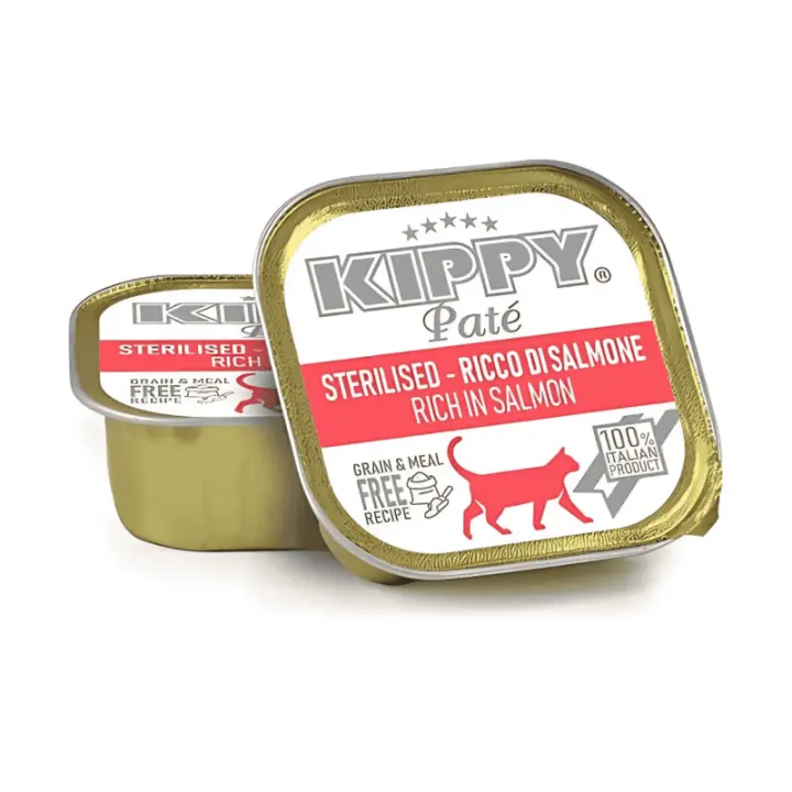 Kippy Paté de Salmón para Gatos Esterilizados – Lata 90 g - 1