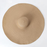 Sombrero De Playa Para Mujer Grande Y Plegable Con Protección UV Sombrilla De Verano De Paja Estilo Casual Para Bodas - details 27