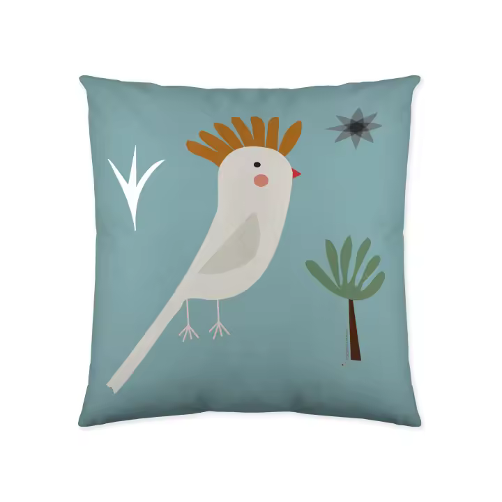 FUNDA DE COJIN VACIO INFANTIL 100% ALGODÓN JUNGLA NIÑO 40x40 CM HACIENDO EL INDIO FABRICADO EN ESPAÑA - 1