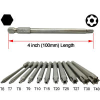 Juego De 11 Piezas De Puntas De Destornillador Magnéticas De 1/4" Hexagonal Tamper Proof Torx Y Planas F1FC Alta Calidad Para Perforación - details 3