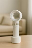 Ventilador sin aspas portátil Jocca a elegir en color blanco o verde, diseño compacto y moderno, 27.5 cm de alto, potencia 5W, funcionamiento silencioso, recargable por USB (DC 5V/1A), ideal para llevar en el bolso, viajes o escritorio - details 2