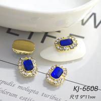10Pcs Accesorios De Uñas De Aleación De Metal En Forma De Corazón Con Diamantes De Vidrio Para Diseño De Arte De Uñas - details 2