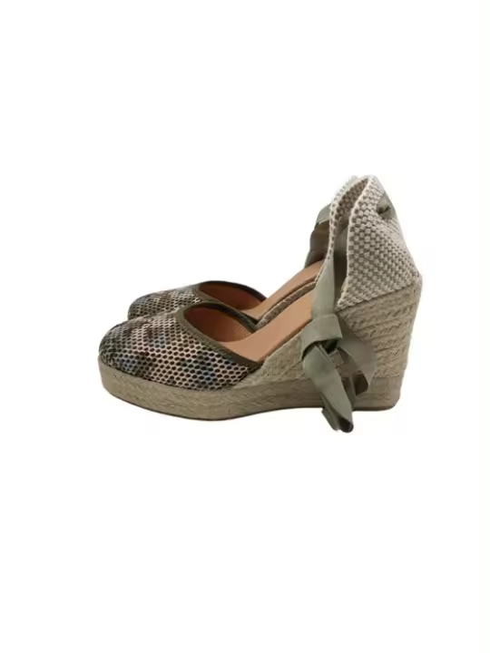 Vosso Moda Cuña esparto rejilla kaki - 1