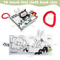 Libro De Tela Para Bebés Juguete De Desarrollo Temprano Montessori Actividad Sensorial Blanco Y Negro Para Niños De 0 a 12 Meses Regalos Para Bebés - details 4