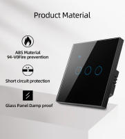 Interruptor Inteligente WiFi De Pared Con Toque EU 220V Necesita Alambre Neutro Compatible Con Alexa Google Home 1/2/3/4 Gang Tuya Smart Life - details 2