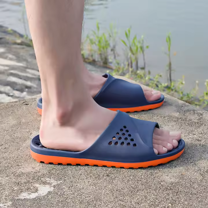 Sandalias De Hombre Para La Playa Y El Interior Antideslizantes Masajeadoras EVA Cómodas Para Verano Tallas Reales - 1