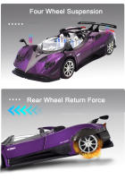 Coche De Deportes Miniatura Pagani Zonta HP a Escala 1:24 Con Sonido Luz Puertas Abiertas Función Retroceso Regalo Para Adultos Y Niños Metal - details 6