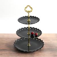 Estante De Tres Niveles Para Pasteles Y Dulces Porta Frutas Y Aperitivos Torre De Buffet Para Fiesta De Navidad Boda Stand De Postres Y Bebidas - details 7