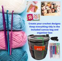 SusggO 81 Piezas Ganchillo para Principiantes, Juego de Crochet Amigurumi para DIY – Kit iniciacion completo con Accesorios, Ovillos, Hilos y Bolsa Transporte Dia de la Madre - details 0