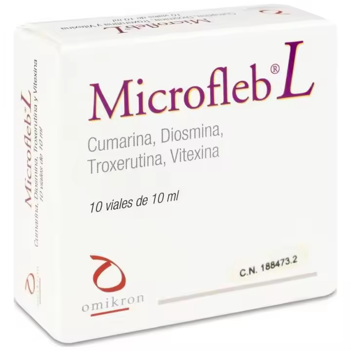 Omikron Microfleb L 10 Viales 10Ml Vitaminas y Suplementos - 1