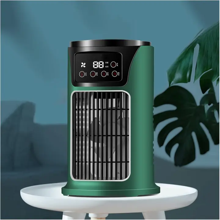 Ventilador de aire acondicionado portátil de 5w, 6 velocidades, ajuste de 6h, aire acondicionado personal mini USB, con tanque de agua de 200ml, ultrasilencioso, resistente al agua, adecuado para dormitorios, oficinas, hogares, escritorios y camping - 1