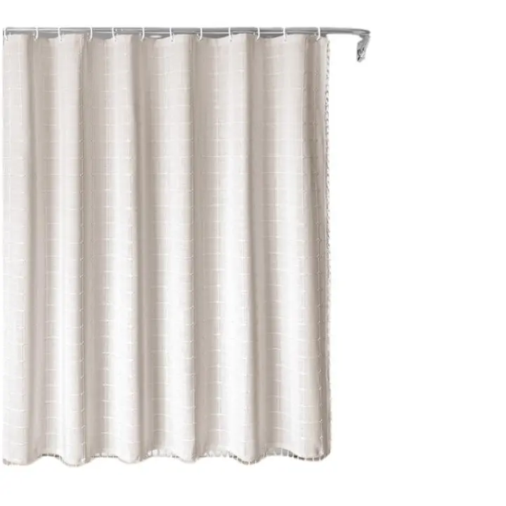 Cortina de Ducha Bohemia, Juego de Cortinas de baño Resistentes de 330g/m² with Borla, 180X200cm - 1