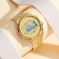 Reloj Digital Elegante Para Mujer En Oro Y Plata De Acero Inoxidable Reloj De Pulsera Electrónico Para Negocios Y Hombres - details 30