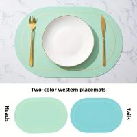 Juego De Tapetes Para Mesa De Cuero Lavables Y Resistente Al Calor Antideslizante Impermeable Para Comedor Tamaños 45x30CM Colores Variados - details 0
