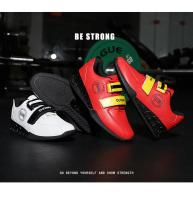 Zapatos De Gimnasio Para Hombres Y Mujeres Negros Rojos Con Cordones Y Anillas Para Levantamiento De Pesas Y Entrenamiento Completo Suela De Goma Microfibra Y Cuero Soporte Y Equilibrio - details 6