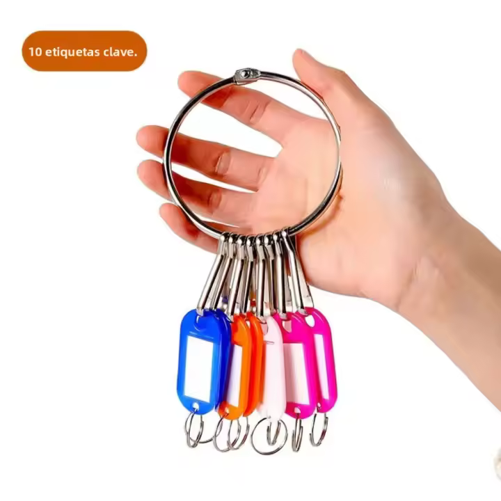 Anillos De Desgarro Con Placas De Nombre Transparentes Para Luggage Y Puertas De Ventana Cuentas De Llave De Plástico Y Metal Unisex - 1